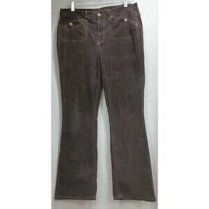 Vtg 90s Bootcut Brown Women's Pants Size 10X30" Cotton Spandex Stretch Kikit EUC